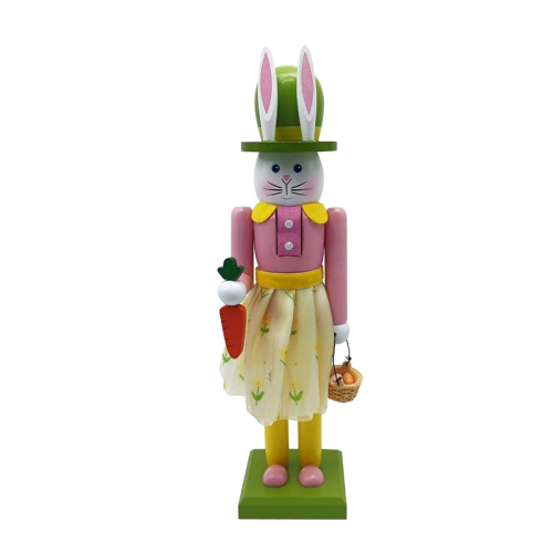 12inch Wooden Nutcracker Decorations,Easter Bunny Decor,Easter Figure,Nutcracker Ornament B