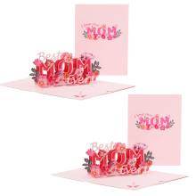 3D Greeting Card Mother'S Day High Quality Exquisite Gift Mother/Female Blessing