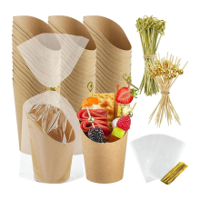 50 Pcs Charcuterie Cups with Sticks 14oz, Individual Holder Bags+50 Labels+200 Cocktail Skewers Tooth Picks
