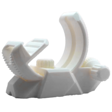 Printed Herringbone Gear Phone Stand, Adjustable Desktop Accessory, Portable and Practical Design White