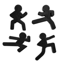 Stickman Magnets 4pcs Decorative Cool Magnetic Decoration for House Personal Use Kitchen Accessories