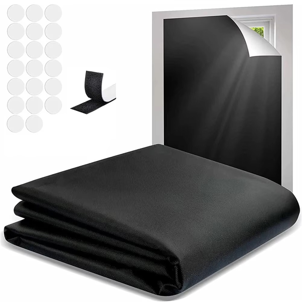 Saudism Portable Blackout Shades Film No Drill Travel Blinds Sunblock Window Cover Curtains 145 X 300Cm