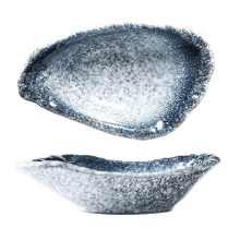 Spoon Holder Ceramic Sea Stone Flower Saucer Snack Seasoning Dish Cold Sushi Sauce Plate Cutlery, C