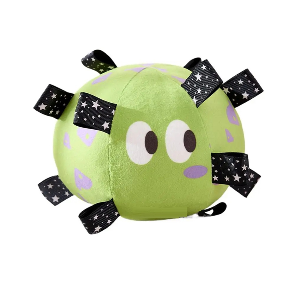 Saudism Dog Vocal Toy Ball Plush Funny Interactive Pet Toys With Bells Cleaning Tooth Chew For Small Large Dogs Cats Puppy