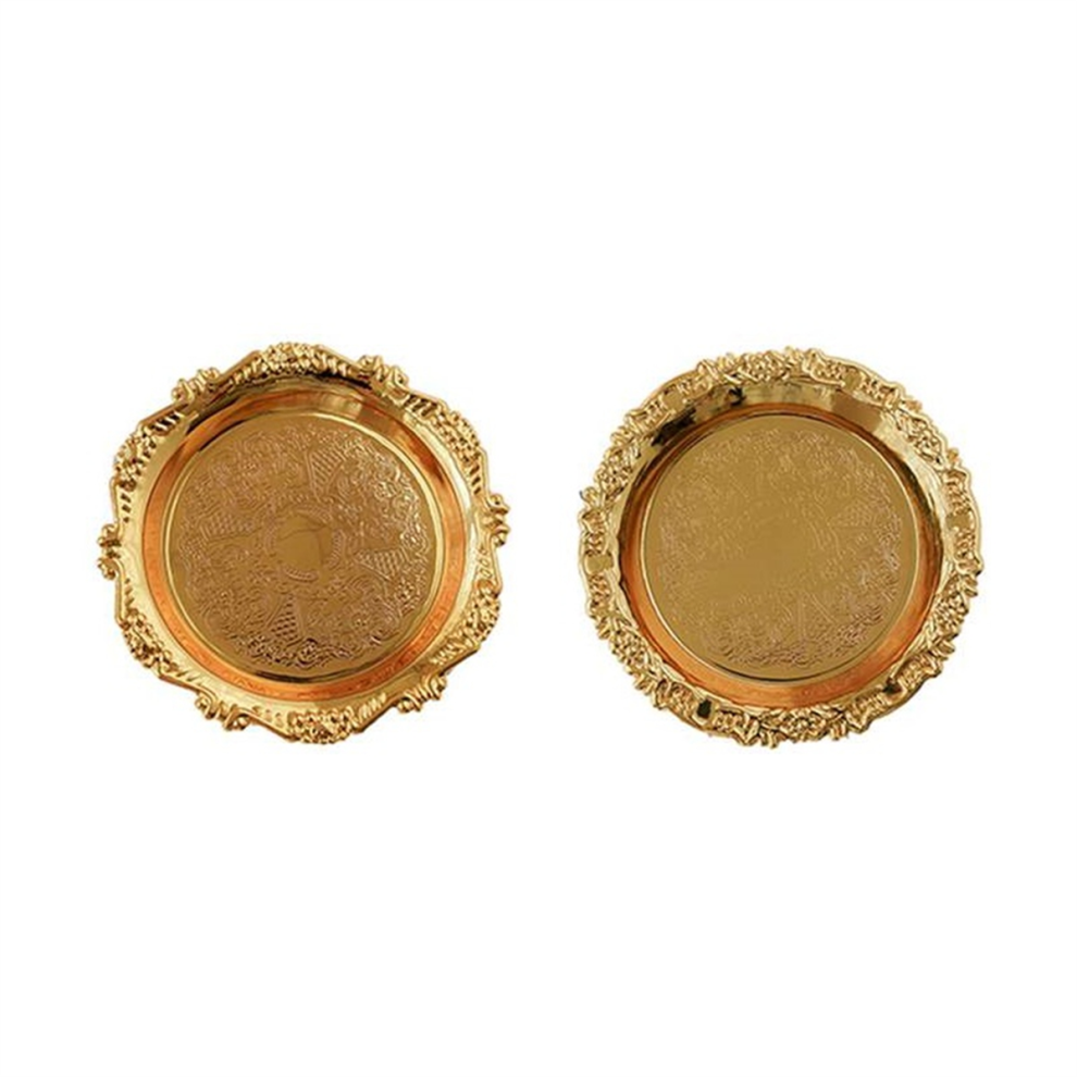 Saudism Vintage Jewelry Tray Round Storage Rack With Lace