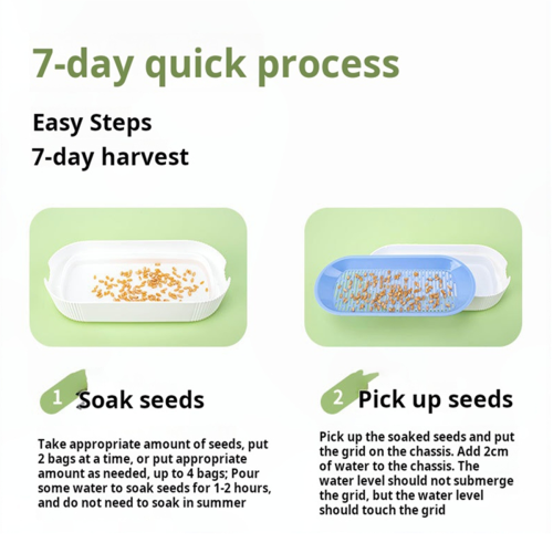 Hydroponic Cat Grass Box Snack Soilless Planting Pot A 2