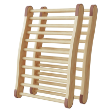 2 Pack Sauna Backrest Accessories, , Wooden Backrests Slip-Resistant and Ergonomic S-Shape