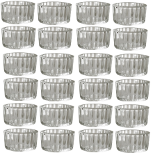 Clear Tea Light Candle Holders Set of 24 Glass Tealight for Table Centerpiece,for Wedding, Birthday Party, Home