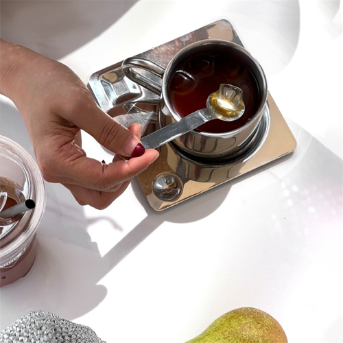Coffee Cup Set with Spoon Placemat Kitchen Beverage Water Tableware Accessories 1