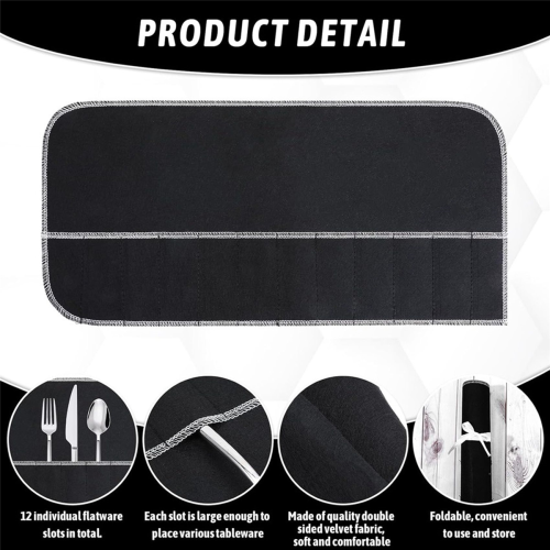 Silver Storage Bags Cloth Felt Flatware Organizer Anti Tarnish Protector 4pcs 2
