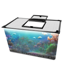 DIY Magnetic Aquarium Lid Fish Tank Hood Top Cover Anti-Jumping Net Mesh to Protect Jumping Out of Tan