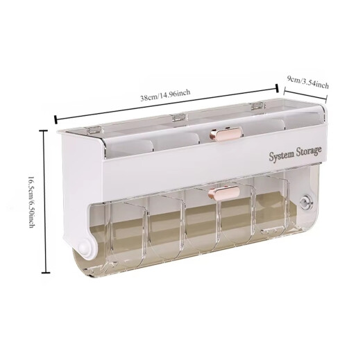 Wall-Mounted Sock Storage Box - Space-Saving Underwear Organizer for Wardrobe, Bedroom Panties, Data Cable Container B 2