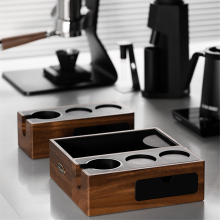 Vintage Tamping Seat Coffee Portafilter Holder51-58mm Espresso Puck Screen Storage Box Powder Pressing Seat,B
