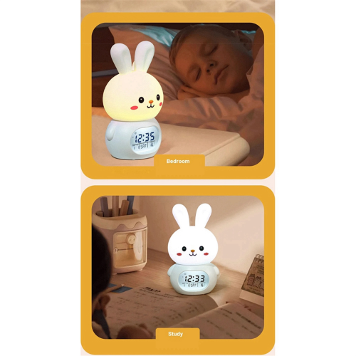 Charging Cute Shaped Night Light Clock Sleep Atmosphere Multiple Colors Bedroom with Music Function 2