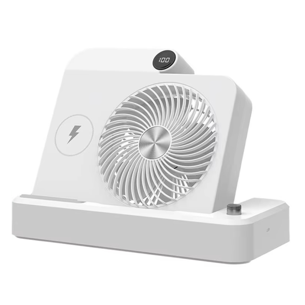Desktop Fan Air Circulator with Wireless Charger Angled Base 100 Speed Adjustment Digital Display Cooling Device A-image-OPC-PJSH6QH-NEW