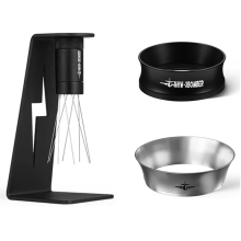 WDT Tool Espresso Distribution with Magnetic Stand,Adjustable Range Coffee Needle Stirrer Dosing Funnel Set,B