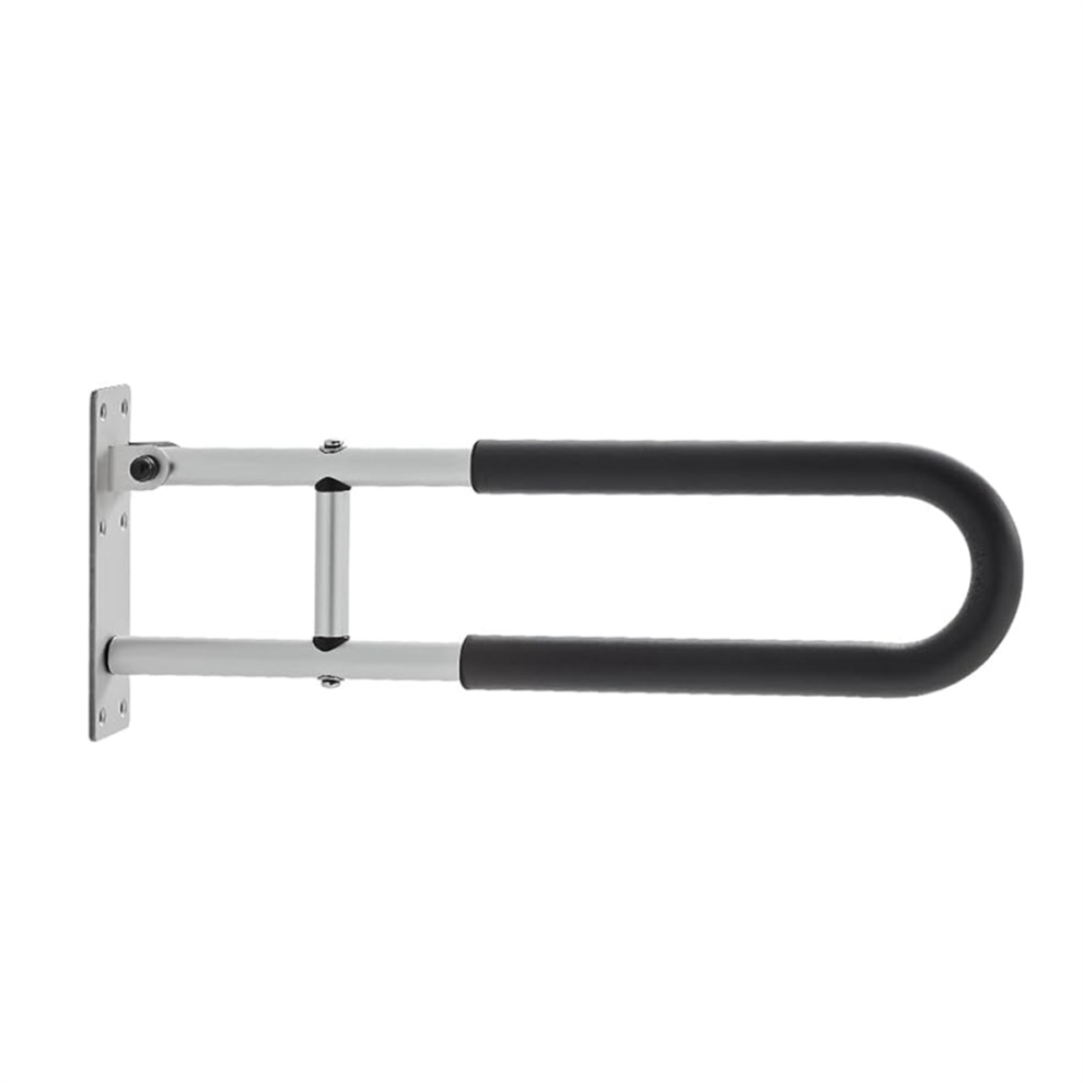 Saudism Toilet Safety Rail,U Shaped Handicap Grab Bar,Foldable Senior Pole,Flip Up Bars With Anti Slip Handle