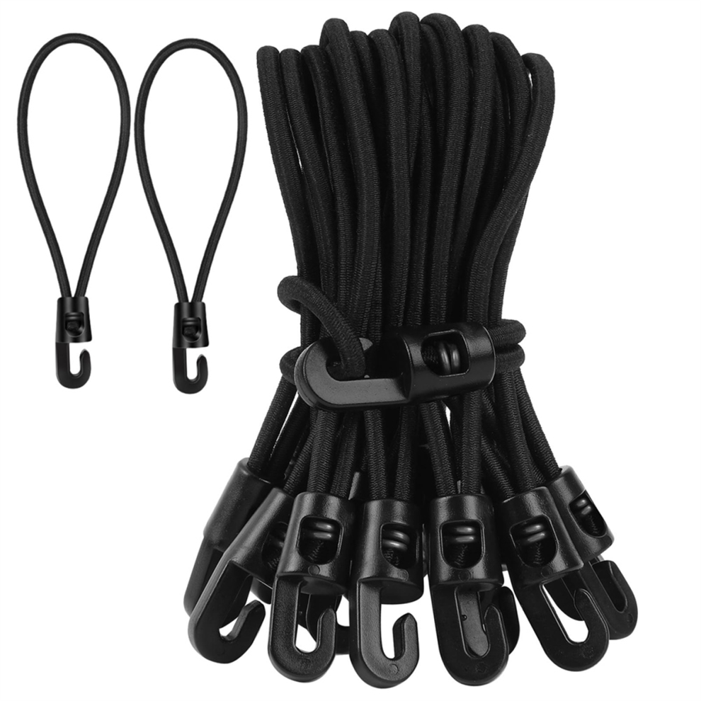 Tensioning Elastic Straps With Hooks, Pack Of 20 Expander 10 Cm Rubber Tensioner For Tarpaulin Tent Net Camping 4851537572746