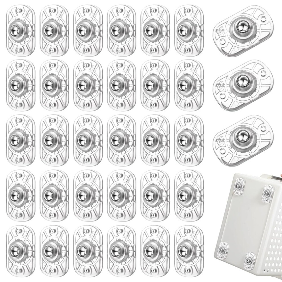 Self Adhesive Caster Wheels, 52Pcs 360 Swivel Appliance Rollers Clear Sliders For Kitchen Appliances 4851537572357