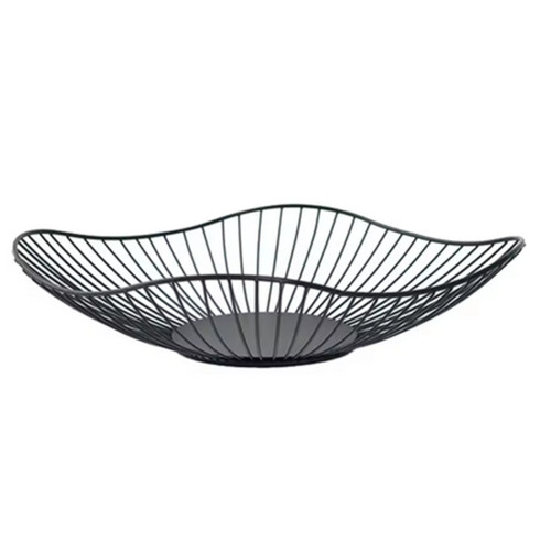 Iron Fruit Basket Container Bowl Home Drain Display Table Bread Snacks Tray Storage High Gold 2