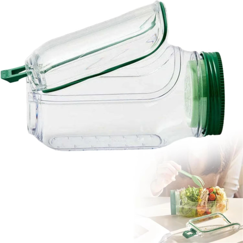 Interval Salad Box Crisper Container Leakproof Breakfast Fruit Storage Plastic Containers Keep Fresh 1