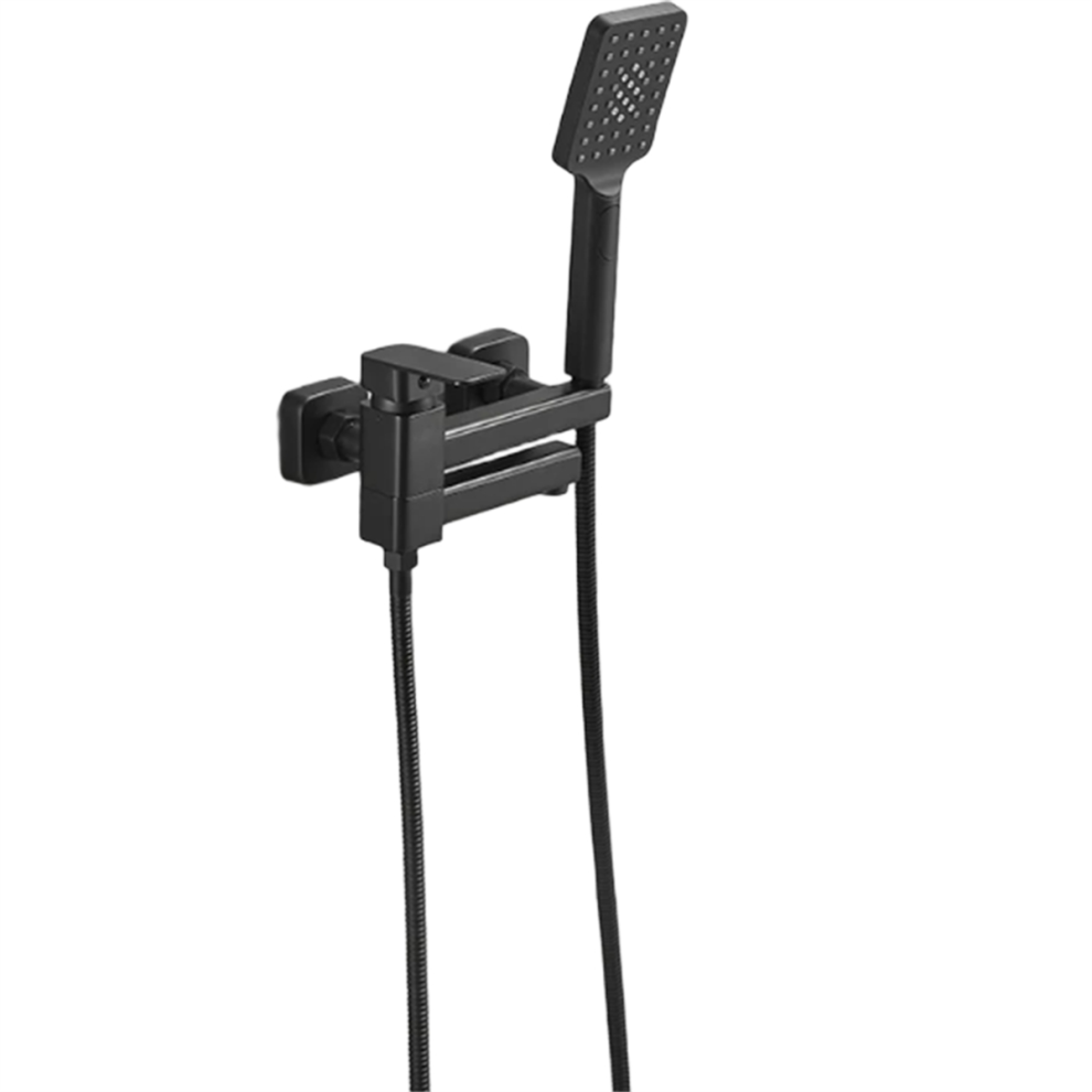 Bathtub Shower Faucet Set Bathroom Single Handle Wall Mounted Bath Tub Mixer Tap With Handshower And Swivel Spout 4851537577994