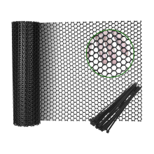 Black Plastic Wire Mesh Fence Roll - 15.7IN X 20FT Chicken for Poultry,Chicken Puppy , Floral