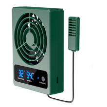 Reptile Ventilation Fan with Humidity Sensor and High-Temp Alarm, Dehumidifier for Enclosure Terrarium
