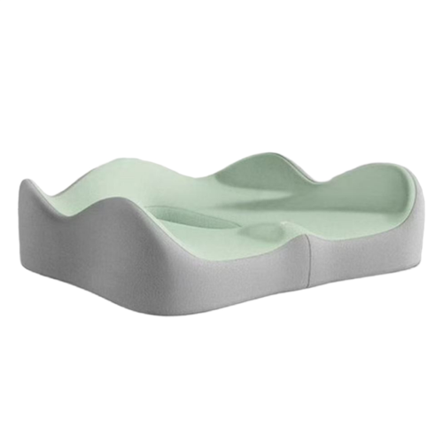 1Pcs Memory Foam Seat Cushion - 3D Ergonomic Support, Washable Polyester, Car/Office Essentials,Green