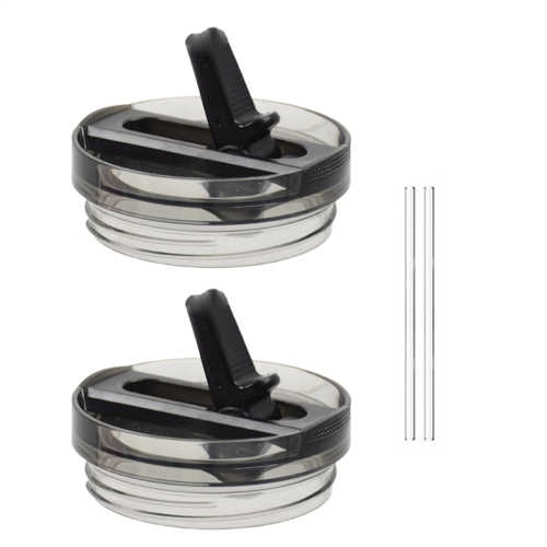 2PCS Cup Lids for Leakproof, Lid Replacement 40oz with 2 Straws 1