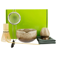 7PCS Matcha Whisk Set for Tea Lover Ceramic Kit Includes Bowl Scoop Sifter Home Camping Art of