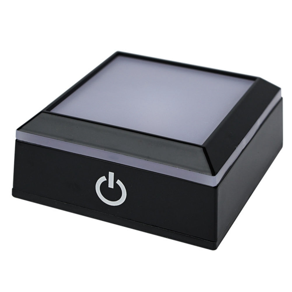 Saudism Led Lamp Base Display Stand Applicable To Crystal Art Glass Inductive Touch Ball Black