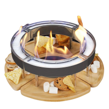 Tabletop Fire Pit - Table Top Firepit for Indoor Outdoor Use, Portable Place with Design to Snacks