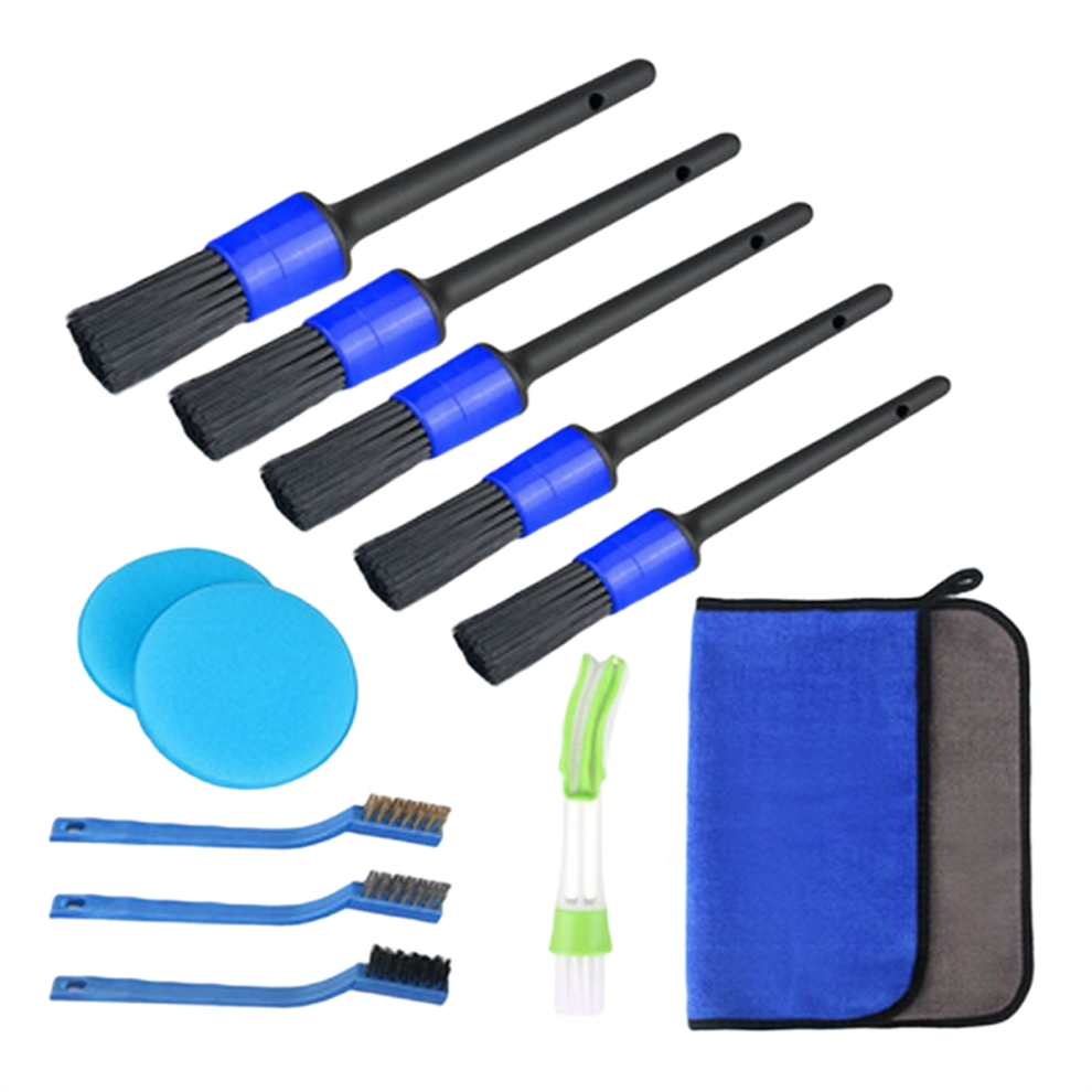 12-Piece Detail Brush Set, Multi-Purpose Car Detailing Brushes For Cleaning Interior, Exterior, Engine, Leath 4851537596476