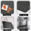 Coffee Bar Mat, Large Drying Mat for Kitchen Counter,Waterproof Countertop Protector Espresso Machine(Black) 3