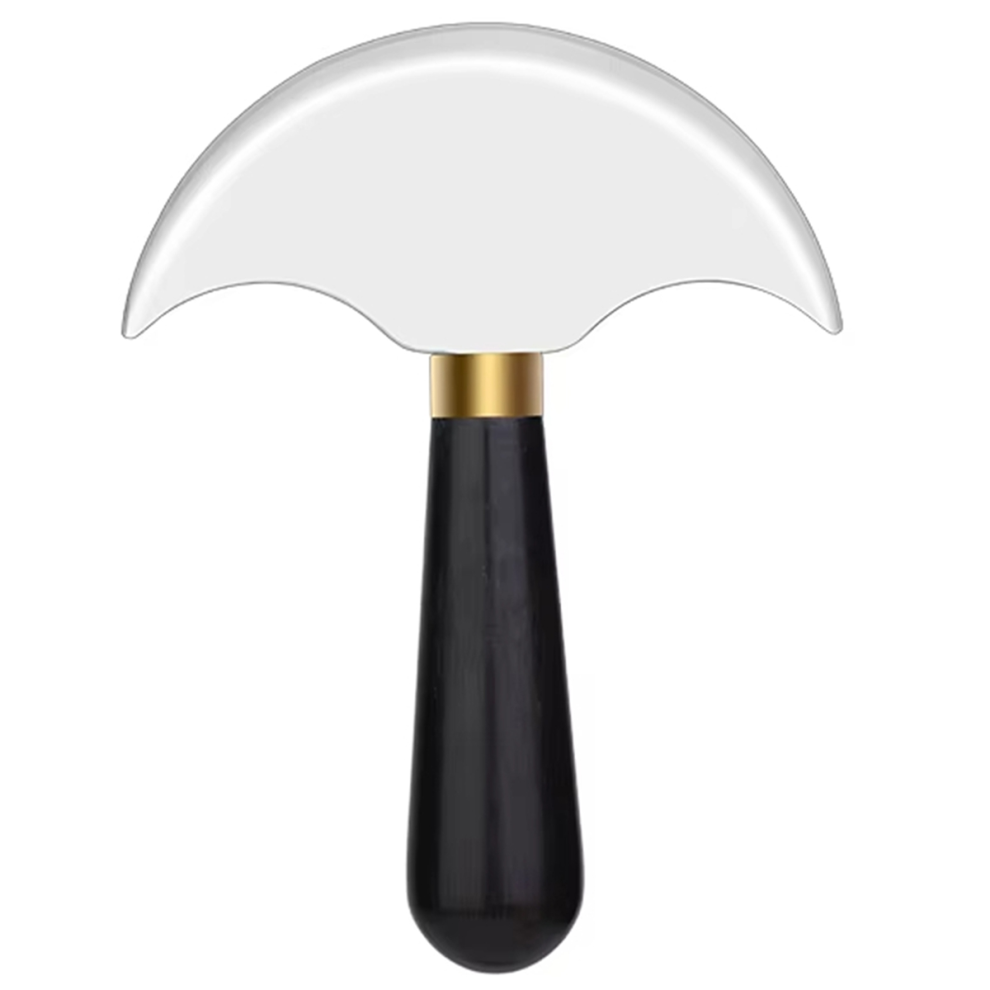 Professional Leather Half Round Blade Craft Diy Handcraft Wood Handle Cutting Skiving Cutter Tool B 4851537593062