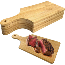 11x5 in Mini Charcuterie Boards,6 Pcs Wood Cutting Board Bulk for Crafts with Handle,Cheese As Gift
