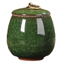 Portable Ceramic Teapot, Scented Tea, Dendrobium Pet Urn, Jar,Powder, Ointment, Mini Teapot Green