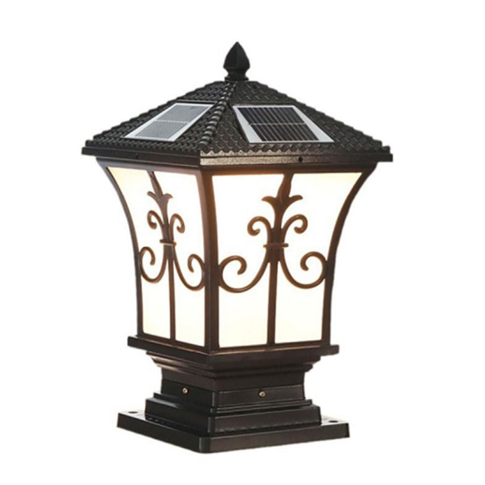 Saudism Led Solar Post Outdoor Dusk To Dawn Lamps Pillar Vintage Exterior Ing Fixture Light