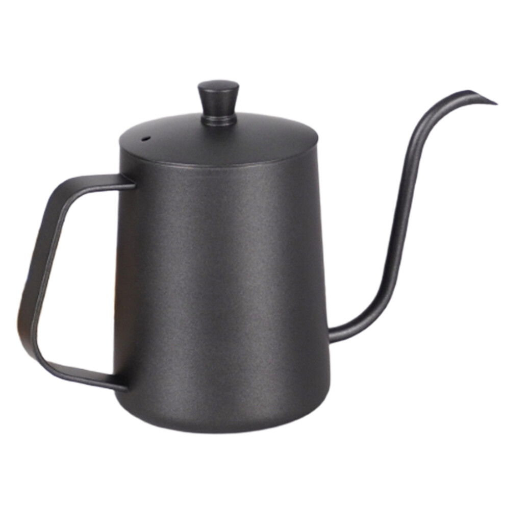 Stainless Hand Drip Coffee Hot Water Pot with Lid Gooseneck Kettle Hanging Ear Non-Stick Home Kitchen Cafe-image-OPC-PJSHJRC-NEW
