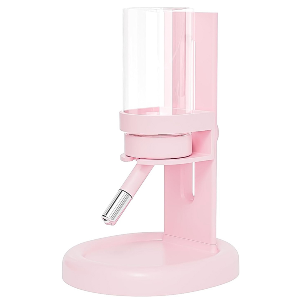 Saudism Hamster Water Bottle No Drip-Guinea Pig With Adjustable Stand, Leak Proof Small Animal Dispenser Pink