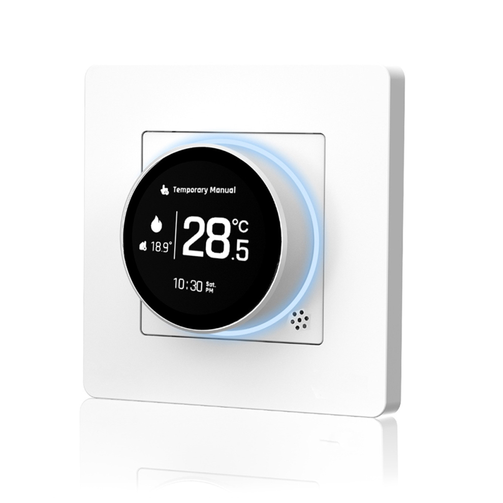 TuyaZigBee Smart Knob Thermostat Star Ring Series Temperature Controller Water Boiler Electric Heating with Wihte-image-OPC-PJSHK7F-NEW