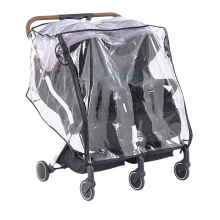 Double Stroller Rain Cover, Weather Shield for Side By Seats Twin Stroller, Baby Outdoor