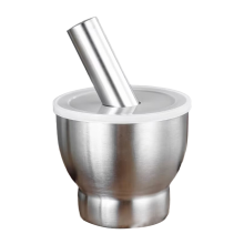 304 Stainless Steel Garlic Pounder Stone Mortar Mashing Jar Household Kitchen