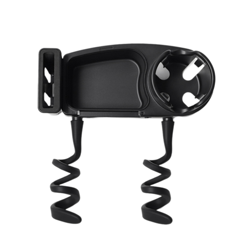 Universal Stroller Snack Tray Attachment with Dust Cover Sturdy Cup Holder Clamp 1