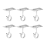 6 Pack No Drill Ceiling Mount Rod Brackets, Heavy Duty Self Adhesive Holders, Adjustable Hooks Hanging Transparent 2