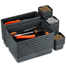 48Pcs Tool Box Organizer Hardware Tray Garage Organization Set Dividers Chest Drawer Work Storage