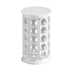 Coffee Pod Carousel Organizer: for 40 K Cup Pods, Capsule Holder, Home or Office Kitchen Counter White