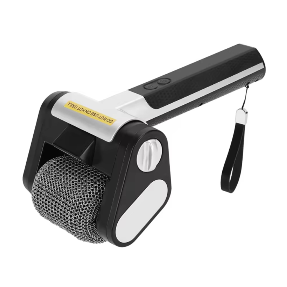 Electric Grill Cleaner,Grill Cleaner Brush Rechargeable Cleaning Scrub Barbecue Tool Black Silver-image-OPC-PJSHMTK-NEW