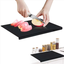 Acrylic Cutting Board with Counter Lip 60% Thicker/ Free & Food-Safe Kitchen Tool Ideal for Home Use